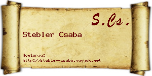 Stebler Csaba névjegykártya